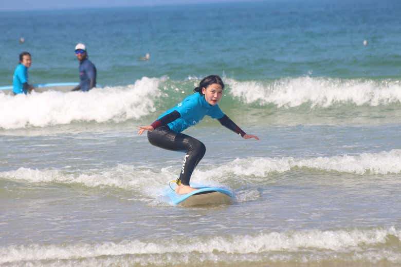 Pegando ondas em Matosinhos